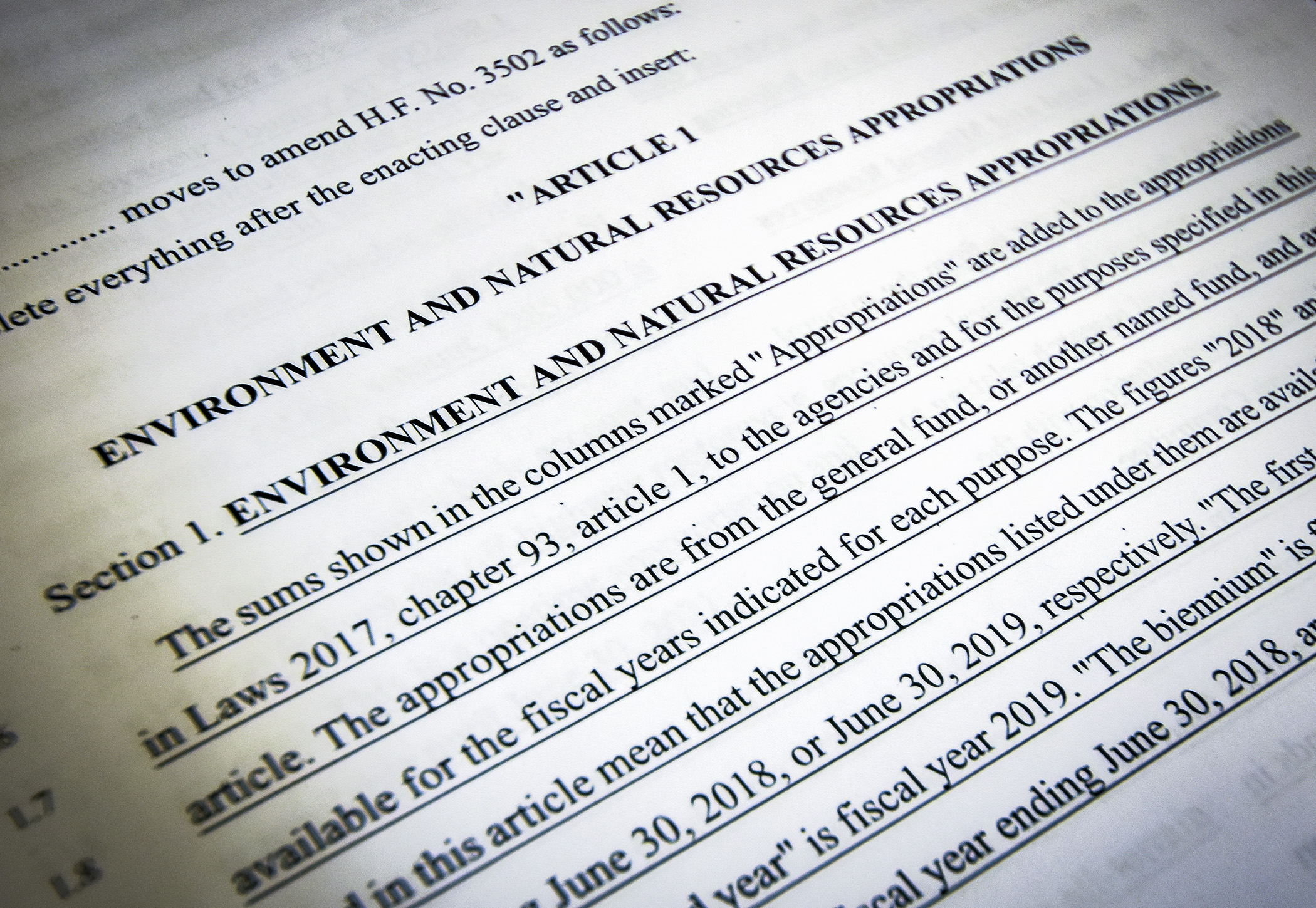 The House Environment and Natural Resources Policy and Finance Committee voted Thursday to approve its omnibus bill. The proposal next goes to the House Ways and Means Committee. Photo by Andrew VonBank